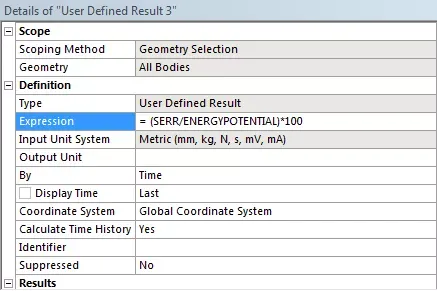 ANSYS Percentage Stress Error Formula