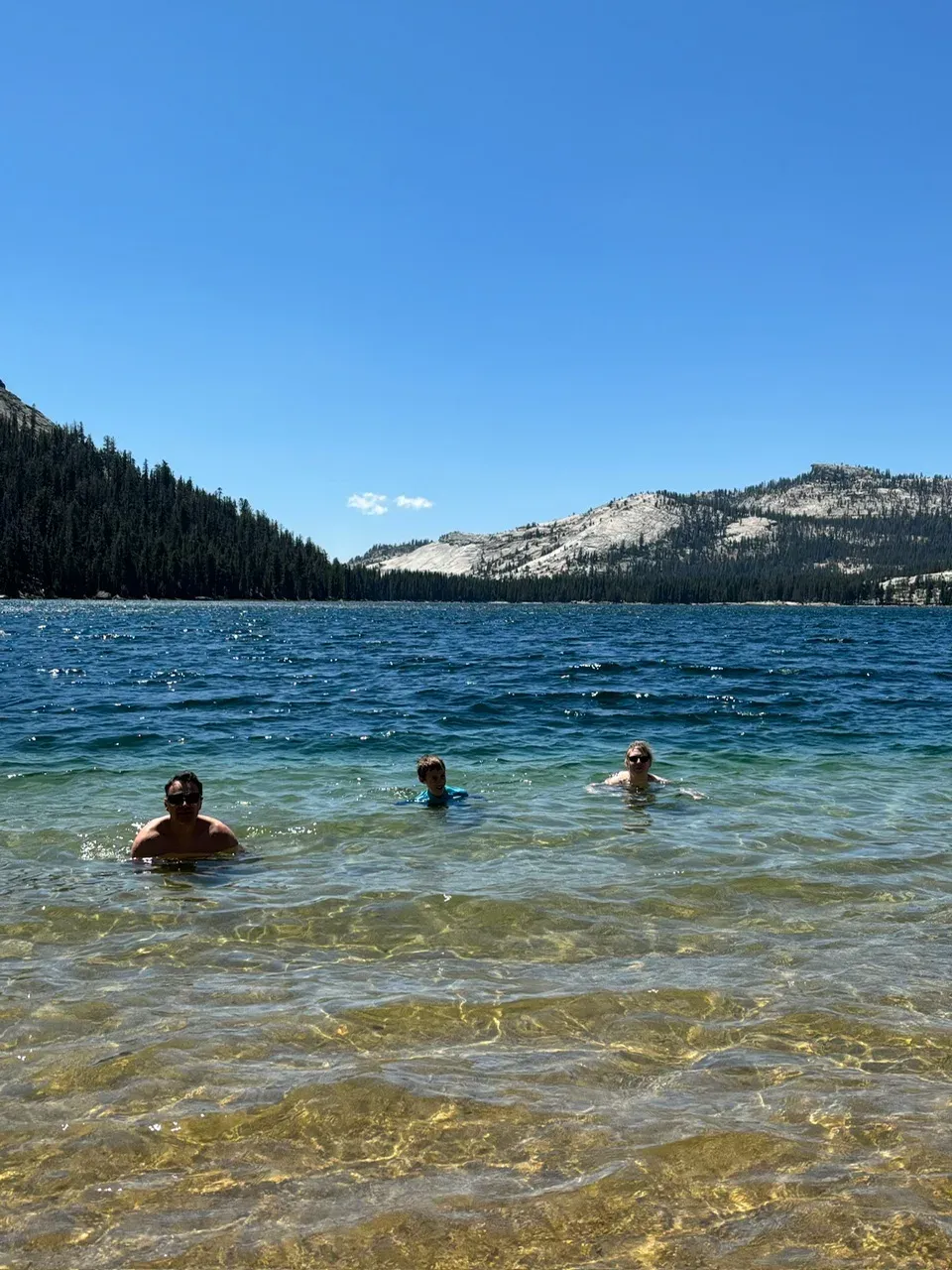 A dip in Tenaya Lake - absolutely beautiful