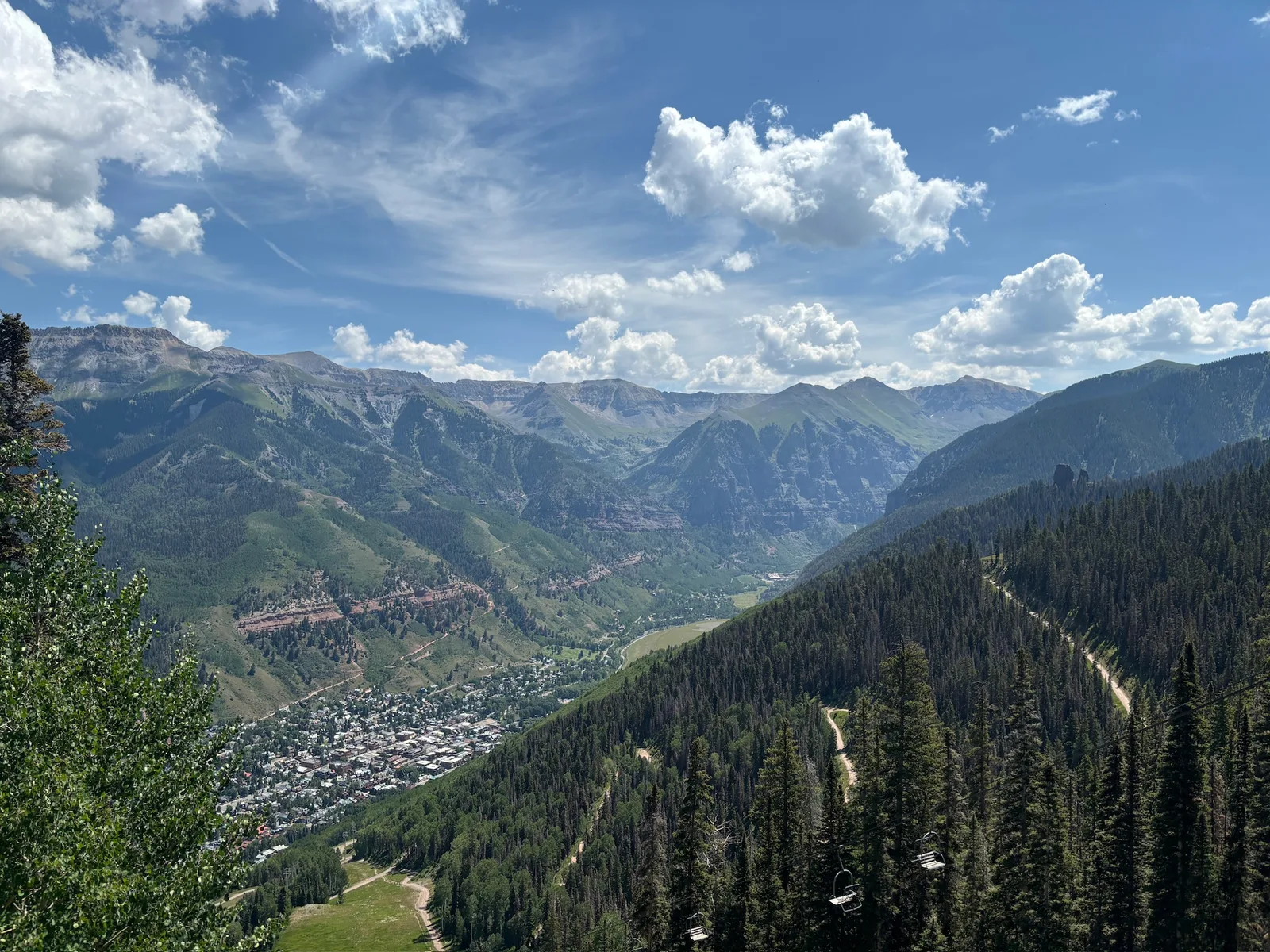 Looking down on Telluride
