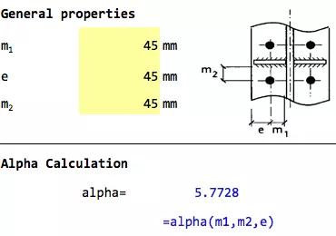 Example Excel alpha function for SCI bolted joint assessment